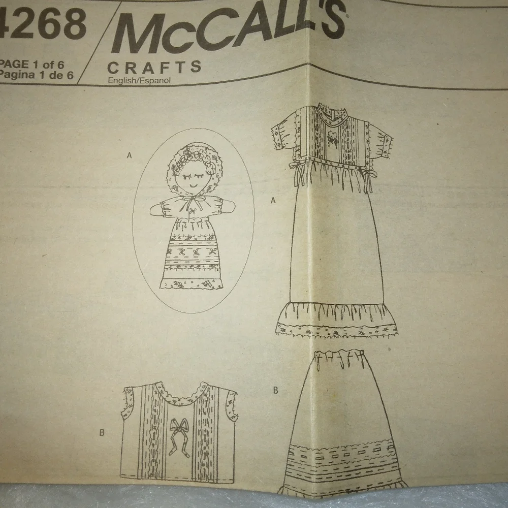 MCCALL'S 4268 Sophie Collection, night gown, underwear, fits most 18